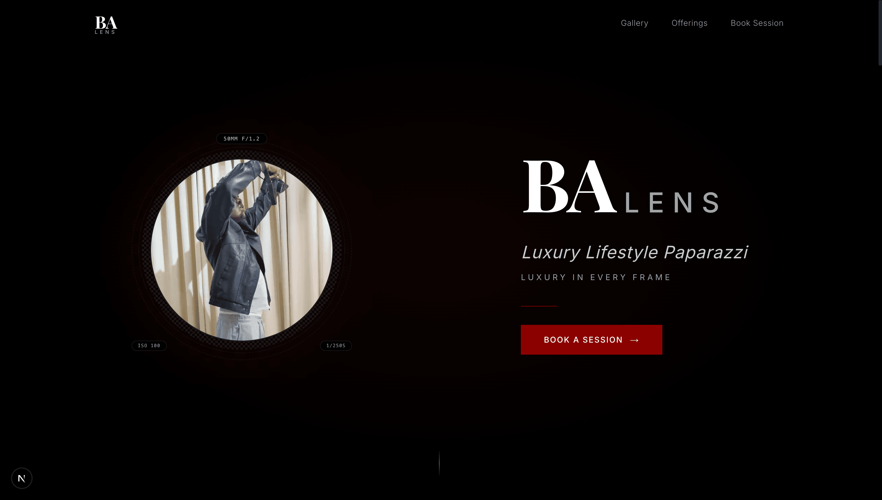 Victor Kingsley (Codewithvick) - BALENS luxury lifestyle photography and film production showcase mockup.